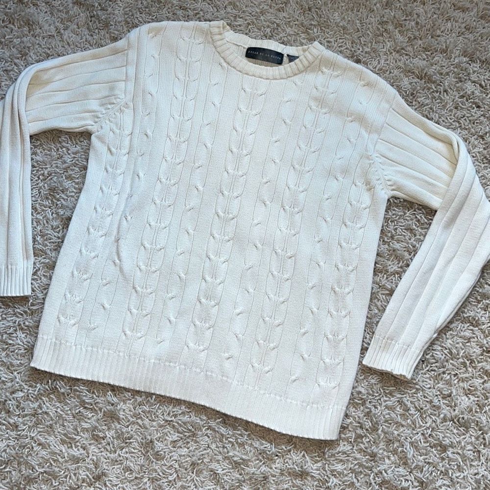 Oscar De La Renta Sweater Knit Crewneck Sweater Casual Men’s Large